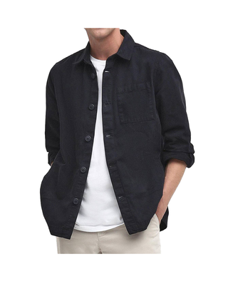 GIACCA CAMICIA UOMO IN COTONE DELAVATO - BLU MOS0281 NY91 BARBOUR 