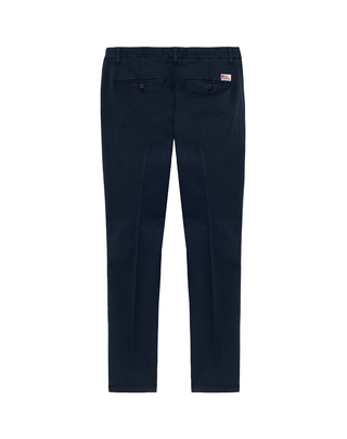 PANTALONE CHINO NEW ROLF IN GABARDINA - BLU RRU013C9250112 C0048 ROY ROGERS 