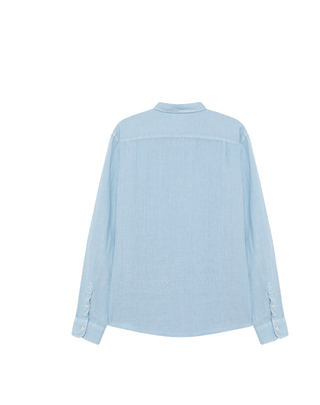 CAMICIA UOMO IN LINO "PIERCE" - CELESTE RRU431P4220569 C0080 ROY ROGERS 