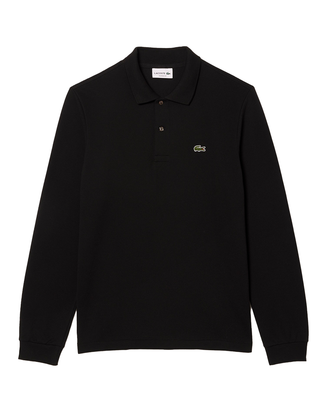 POLO UOMO " L.12.12" MANICA LUNGA IN PIQUE' DI COTONE - NERO L1312 031 LACOSTE 