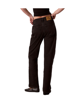 JEANS DONNA IN DENIM NERO HIGH RISE STRAIGHT LV047B909G 846 CALVIN KLEIN 