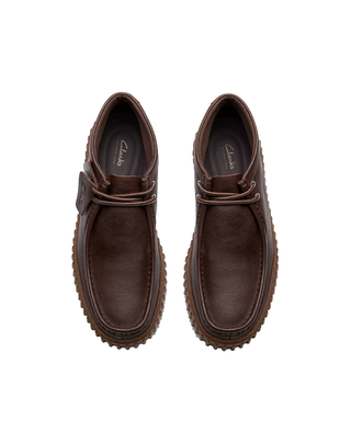 SCARPONCINO UOMO " TORHILL HI" IN PELLE LISCIA - MARRONE SCURO 2618 3425 CLARKS 