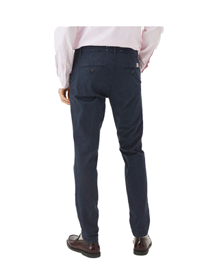 PANTALONE CHINO NEW ROLF IN GABARDINA - BLU RRU013C9250112 C0048 ROY ROGERS 