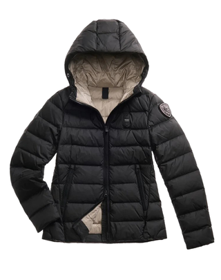 PIUMINO DONNA  "CHARME" - NERO INTERNO BEIGE 25WBLDC03100 999EI BLAUER 