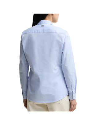 CAMICIA DONNA DERWENT CON FINITURE TARTAN - CELESTE LSH1409 BL13 BARBOUR 