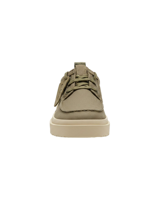 SCARPE DA UOMO IN TELA " POLDEN " - VERDE OLIVA 26186 615 CLARKS 