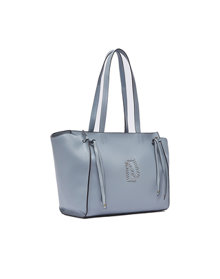 BORSA GRANDE IN SIMIL PELLE CON LOGO INTRECCIATO - CARTA DA ZUCCHERO AA6080E1109 53920 LIU JO 
