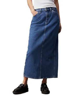 MAXI GONNA JEANS CON SPACCO POSTERIORE J20J223680 1A4 CALVIN KLEIN 