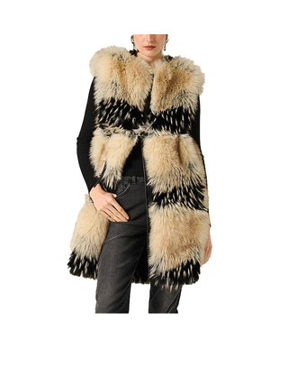 GILET LUNGO IN ECO PELLICCIA E004PU MA043 MANILA GRACE 