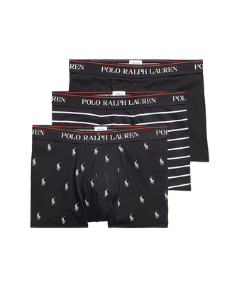 CONFEZIONE DA 3 PAIA BOXER UOMO FANTASIE ASSORTITE FONDO NERO. 714830299 009 RALPH LAUREN 