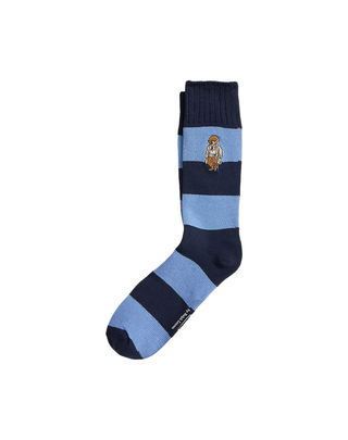 CALZINO UOMO A RIGHE - BLU AZZURRO 449P04689 002 RALPH LAUREN 