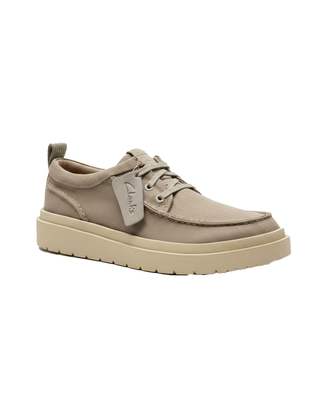 SCARPE DA UOMO IN TELA " POLDEN " - ECRU' 26180 867 CLARKS 
