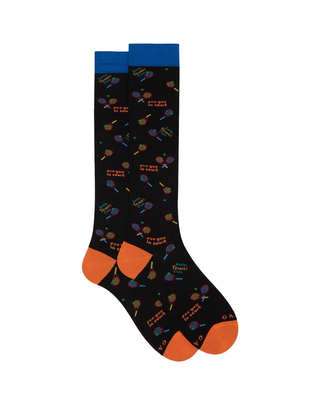 CALZE LUNGHE UOMO FANTASIA TENNIS - NERO AP516246 12435 GALLO 