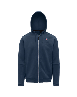 FELPA UNISEX CON CAPPUCCIO " PROSPER POLY COTTON " - BLUE INSIGNA K1126HW B67 K-WAY 