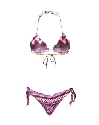 BIKINI CON REGGISENO A TRIANGOLO FANTASIA - VIOLA SW2506 X56 F**K 