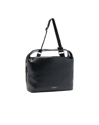 BORSA IN ECOPELLE CON ZIP LATERALI - NERO AF5058E0058 22222 LIU JO 
