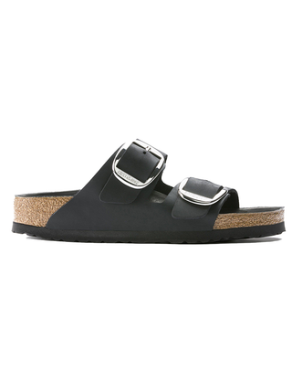 SANDALO PIANTA STRETTA "ARIZONA BIG BUCKLE" PELLE OLIATA - NERO 1011075 BLACK BIRKENSTOCK 