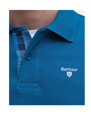 POLO UOMO IN PIQUE'  DI COTONE - LYONS BLUE MML0012 AQ72 BARBOUR 