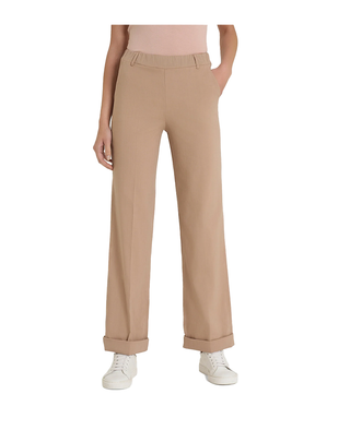 PANTALONE DA DONNA DRITTO CON TASCHE IN SUPER NATURAL - WARM TAUPE DP79PL B29 RAGNO 