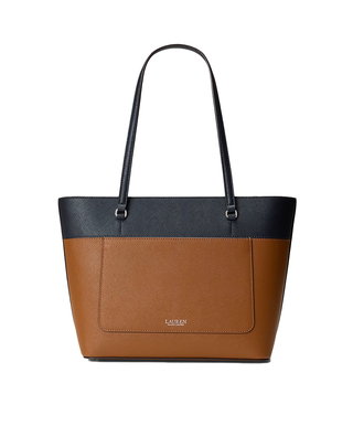 BORSA IN VERA PELLE " KARLY " - CUOIO NAVY 431934895 009 RALPH LAUREN 