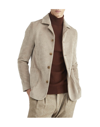 BLAZER UOMO IN VELLUTO STRETCH - ECRU A312LOGAN717P317\T 030 at.P.CO 