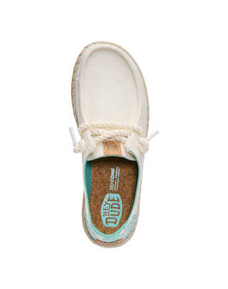 MOCASSINO IN TELA DONNA  WENDY ESPADRILLE HIBISCUS - EGRET MULTI HD.45237 0NI HEY DUDE 