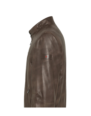 BOMBER UOMO VERA PELLE IMBOTTITO PIUMA "FIONIA TT" - MARRONE INVECCHIATO PEU5632 494 PEUTEREY 