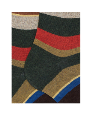 CALZE UOMO A RIGHE MULTICOLOR AP103413 31988 GALLO 