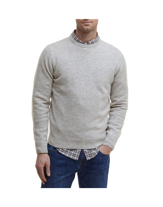 MAGLIA UOMO ESSENTIAL PATCH - GRIGIO MELANGE CHIARO MKN0584 GY31 BARBOUR 