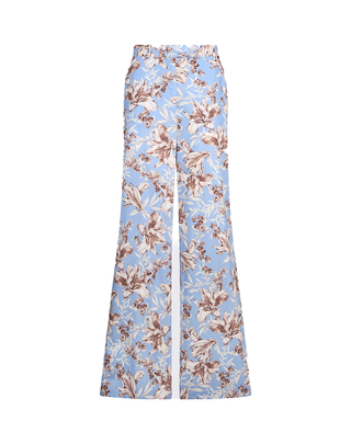 PANTALONI DONNA PALAZZO IN POPELINE FANTASIA WA6441T4853 P9502 LIU JO 