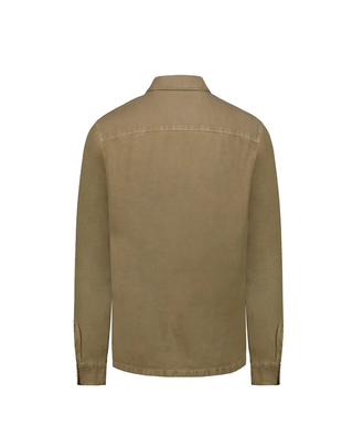 GIACCA CAMICIA " ACADIAN " IN MISTO COTONE LINO - MOCHA ACADIA M BL'KER 