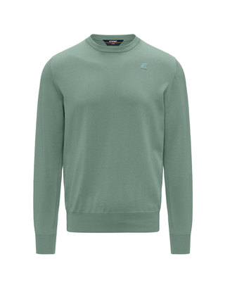 MAGLIONE UOMO "SEBASTIEN COTTON PS" -  GREEN BLUE SAGE K4122YW WEJ K-WAY 