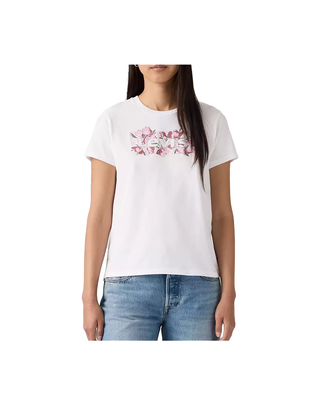 T-SHIRT DONNA THE PERFECT STAMPA FIORE 17369-3387 WHITE LEVI'S 