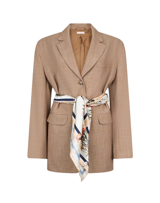 BLAZER DONNA CON FOULARD IN COORDINATO - BISCOTTO WA6164T332A 02153 LIU JO 