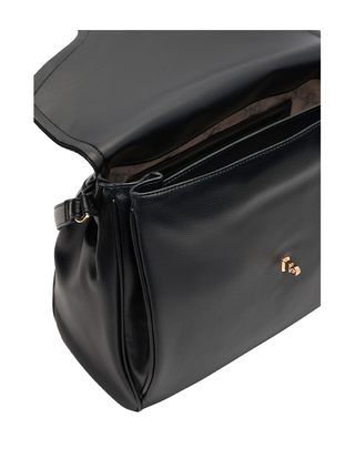 BORSA HOBO GRANDE IN ECO PELLE - NERO