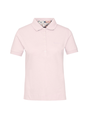 POLO DONNA " PORTSDOWN " CON MOTIVO CHECK - ROSA CIPRIA LML0634 PI38 BARBOUR 