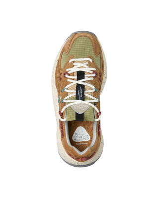 SNEAKERS "YAMABUSHI MAN"  IN SUEDE E TESSUTO - BROWN OLIVE 001-2019509-05 1D57 FLOWER MOUNTAIN 