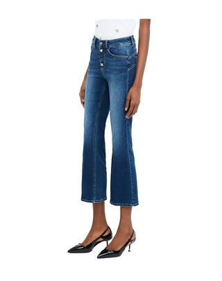 JEANS FLARE CROPPED CON BOTTONI GIOIELLO UF5040D4615 78539 LIU JO 
