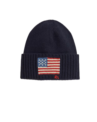 ZUCCOTTO IN MISTO LANA CON BANDIERA - BLU 449P02044 001 RALPH LAUREN 
