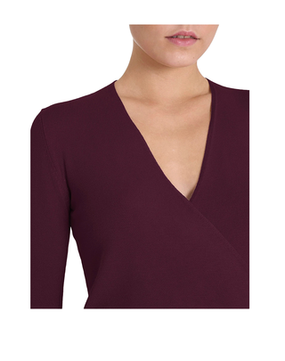 MAGLIA DONNA INCROCIATA - BORDEAUX DI44TZ B95 RAGNO 