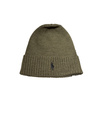 ZUCCOTTO IN PURA LANA CON LOGO - GREEN 710886137 019 RALPH LAUREN 