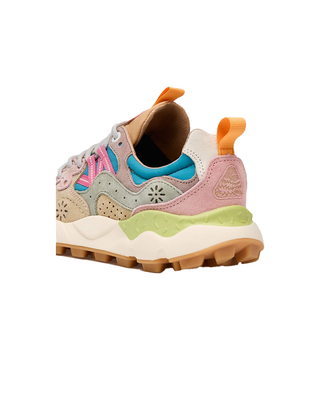 SNEAKERS " YAMANO 3 WOMAN " BEIGE - VIOLA 001-2017817-01 1M42 FLOWER MOUNTAIN 