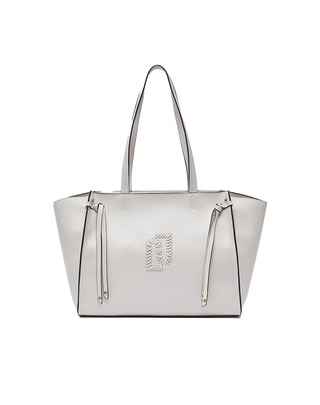 BORSA GRANDE IN SIMIL PELLE CON LOGO INTRECCIATO - PANNA AA6080E1109 X0459 LIU JO 