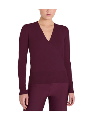 MAGLIA DONNA INCROCIATA - BORDEAUX DI44TZ B95 RAGNO 