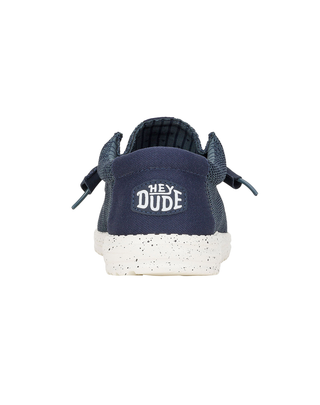 MOCASSINO UOMO " WALLY STRETCH SOX " - NAVY HD.41898 410 HEY DUDE 
