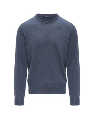 MAGLIONE UOMO SEBASTIEN MERINO - BLU AVION K2142EW KA7 K-WAY 