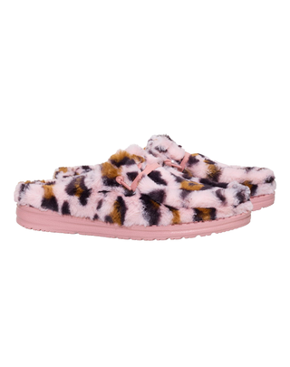 PANTOFOLE IN ECO PELLICCIA " WENDY LEO " - LEOP. ROSA 44714 79U HEY DUDE 