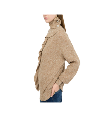 MAGLIA CON VOLANT FRONTALE - BEIGE MF5052MS041 P9120 LIU JO 