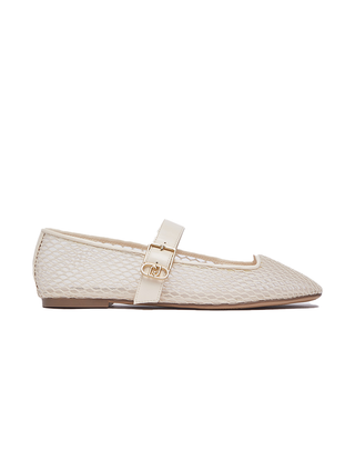 BALLERINA IN RETE CON CINTURINO - LATTE SA6147TX BRIGITTE 15. LIU JO SHOES 