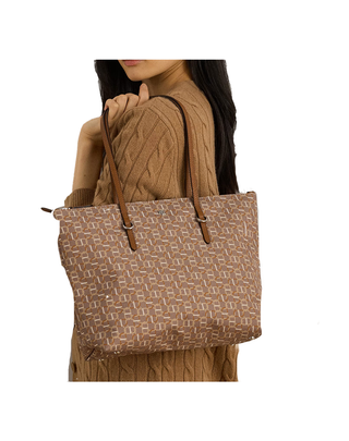 BORSA SHOPPER KEATON 26 TOTE - MARRONE FANTASIA 431916737 039 RALPH LAUREN 